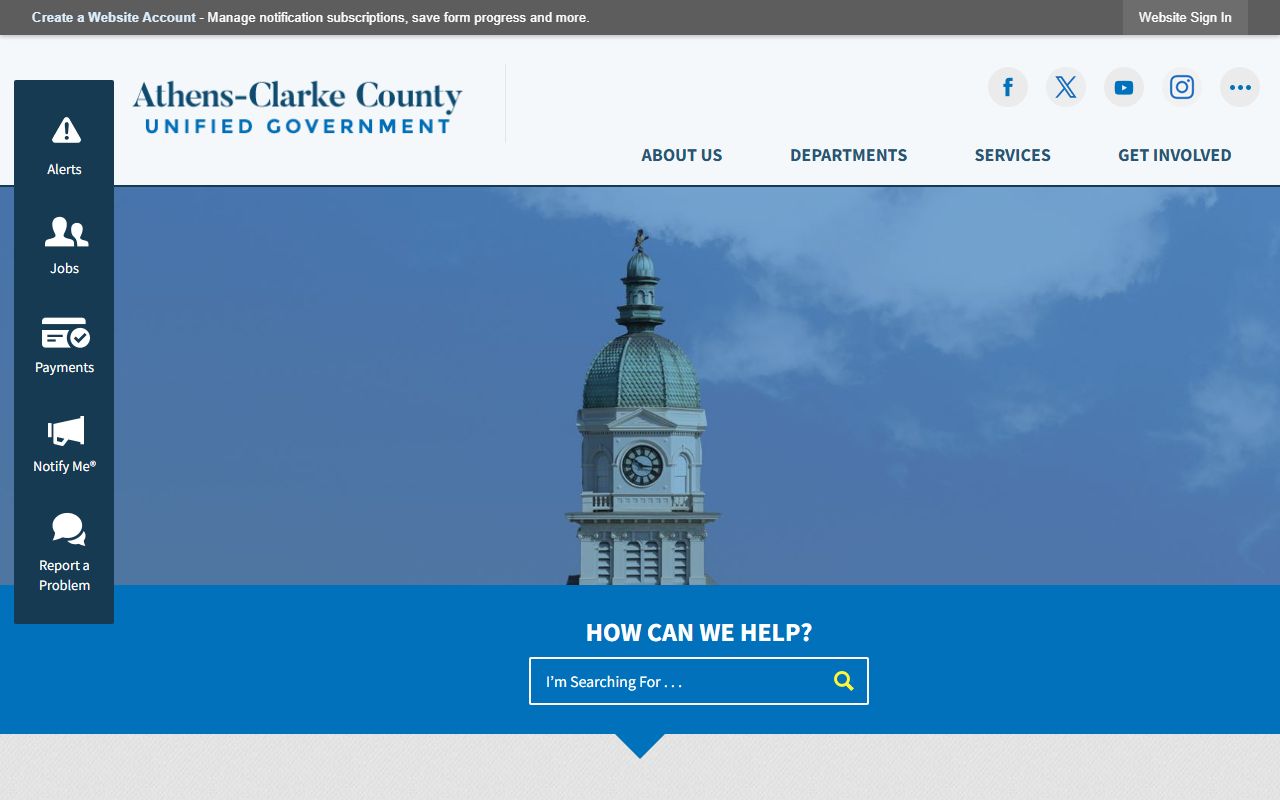 Athens Clarke County website for Athens Georgia divorce decree records