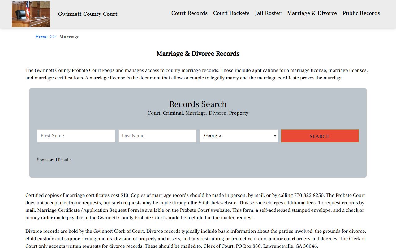 gwinnett county divorce decree