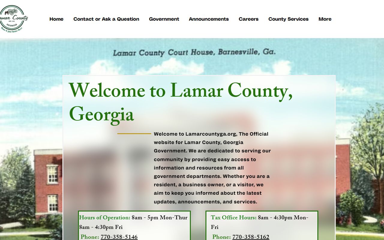 Lamar County Clerk of Superior Court divorce decree records